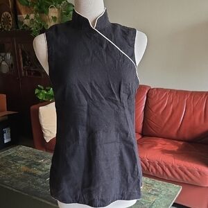 Lucky Brand Black Top with White Accent